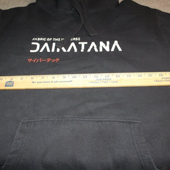 Fabric of the Universe Black Graphic Hoodie with White and Red Accents - Picture 5 of 10